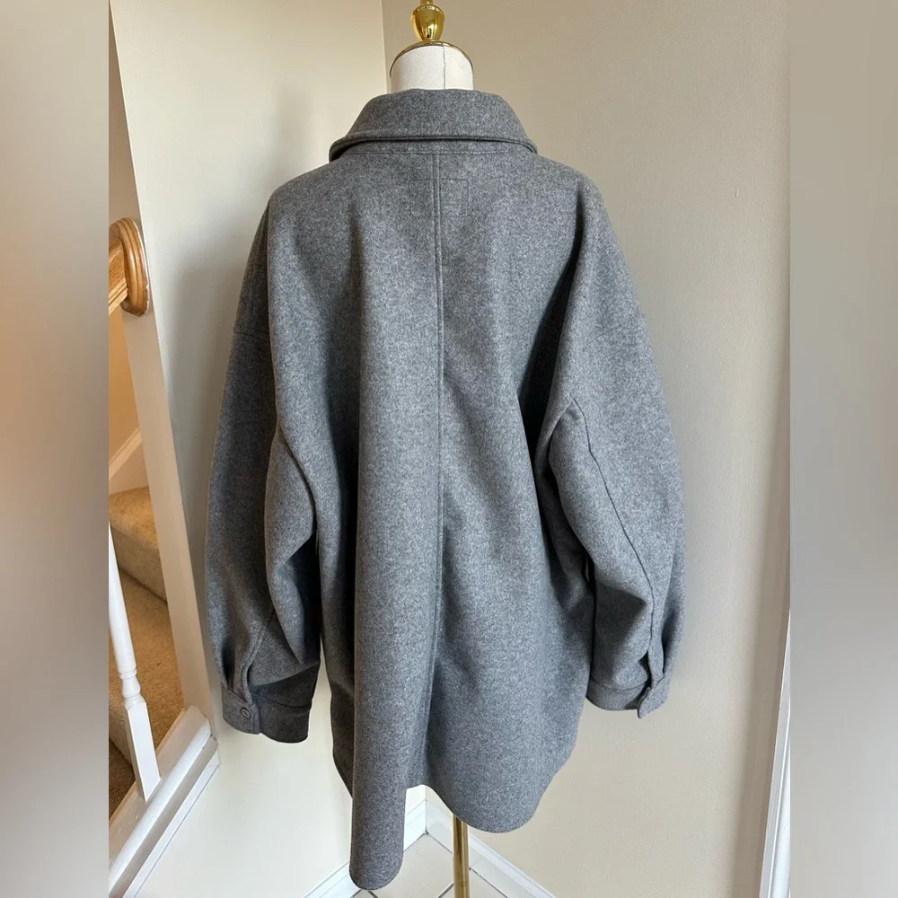 NWOT We The Free Gray Lola Shirt Jacket - XL